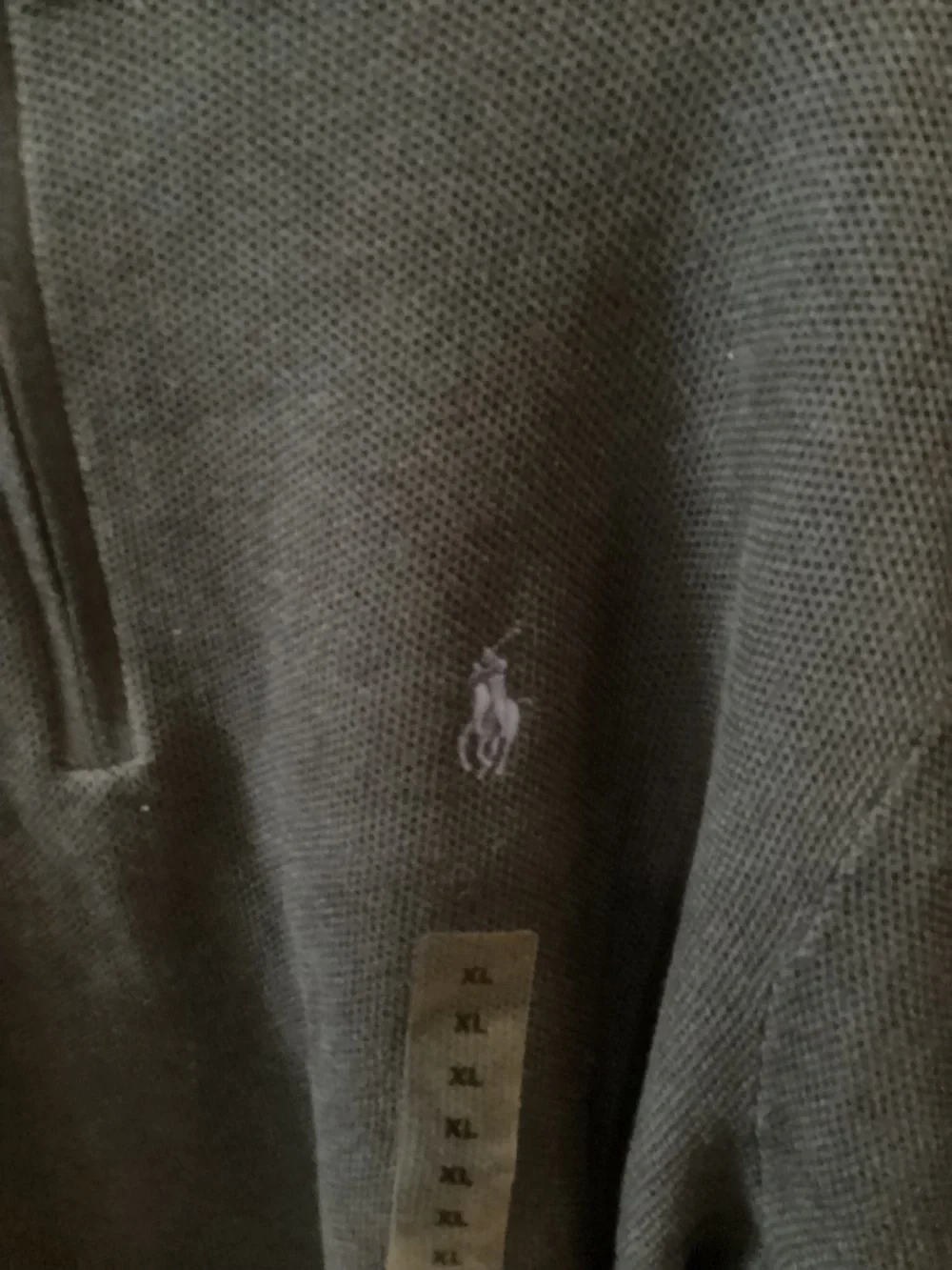 Polo Ralph Lauren Men's Mesh Knit Cotton Quarter Zip Sweater XL Navy Heather NWT